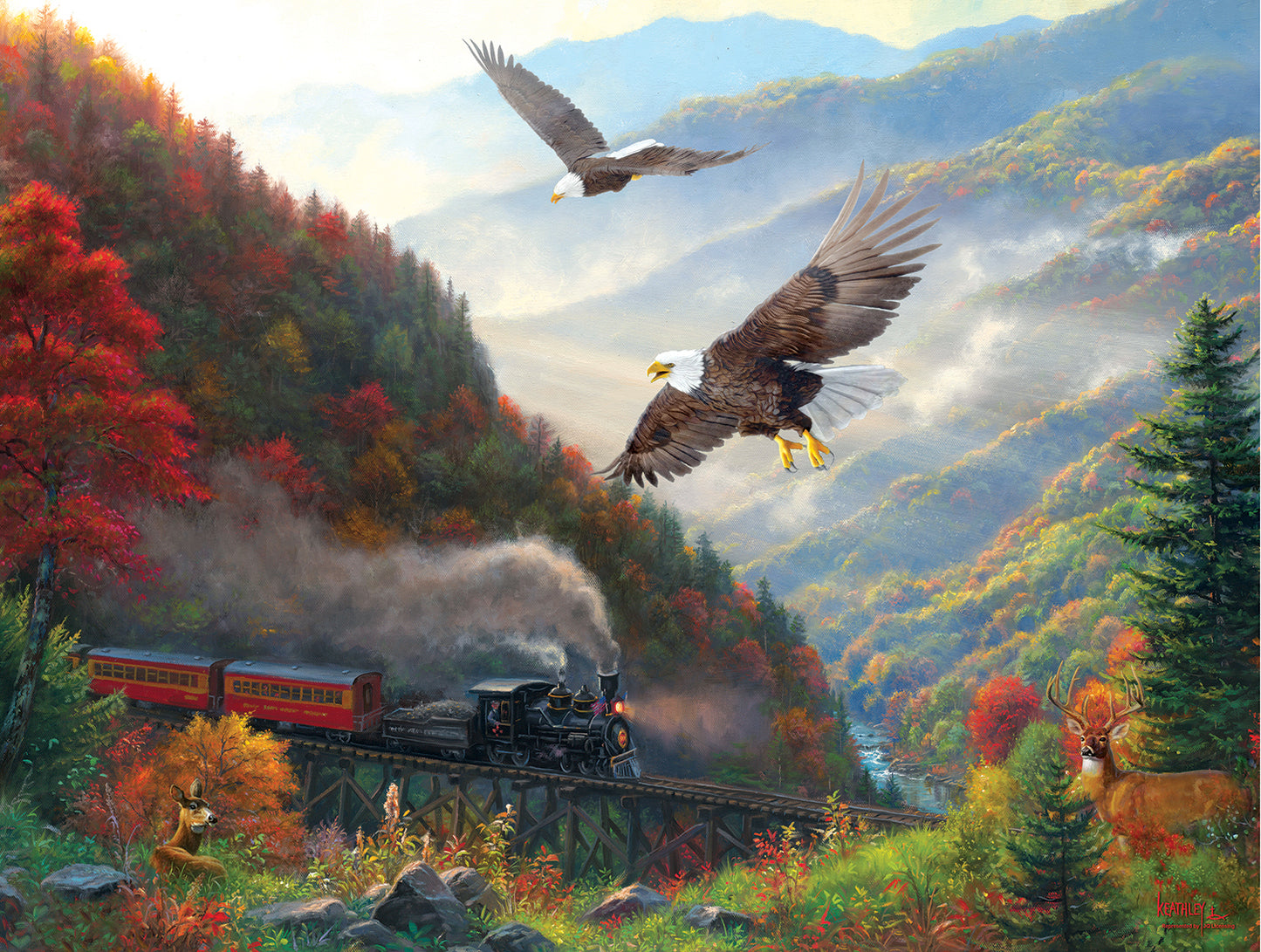 Great Smoky Mountain Railroad - 500 Piece Jigsaw Puzzle