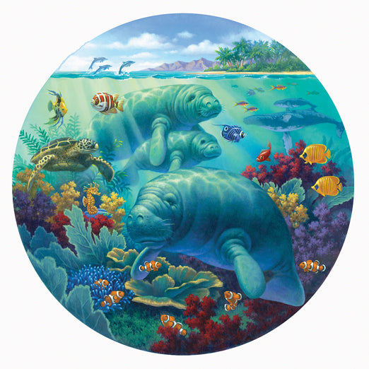 Manatee Beach - 500 Piece Jigsaw Puzzle