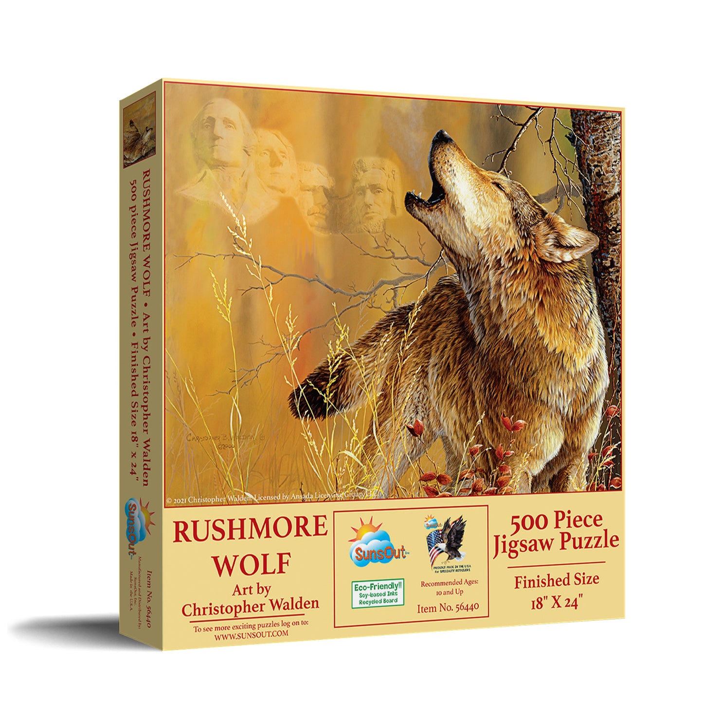 Rushmore Wolf - 500 Piece Jigsaw Puzzle