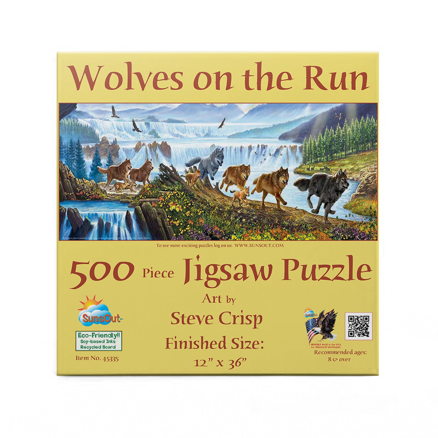 Wolves on the Run - 500 Piece Jigsaw Puzzle