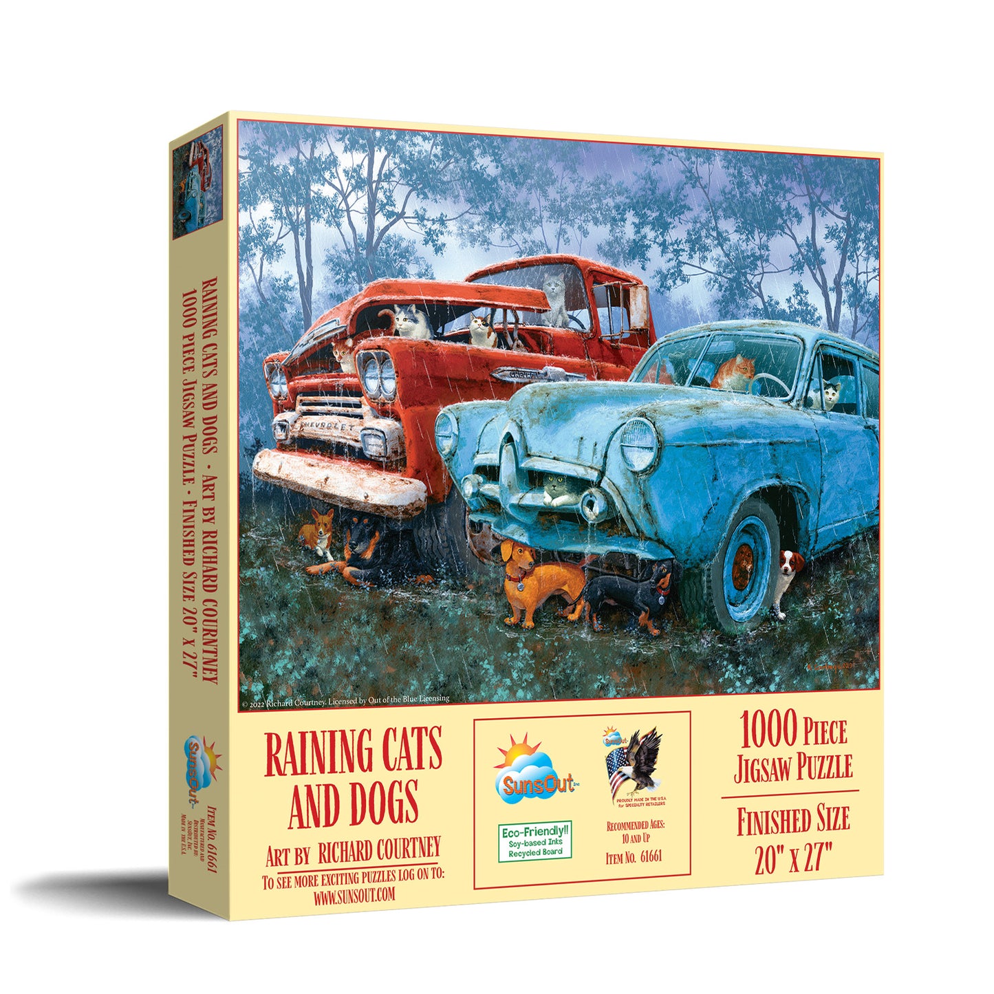 Raining Cats and Dogs - 1000 Piece Jigsaw Puzzle