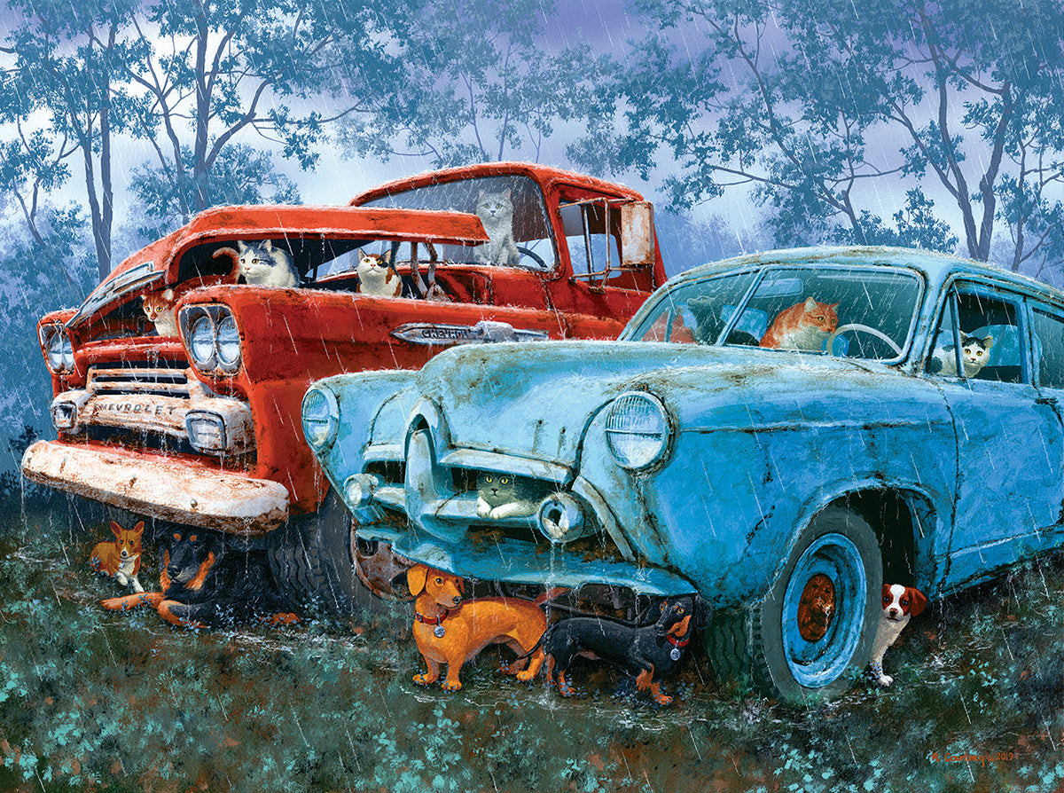 Raining Cats and Dogs - 1000 Piece Jigsaw Puzzle