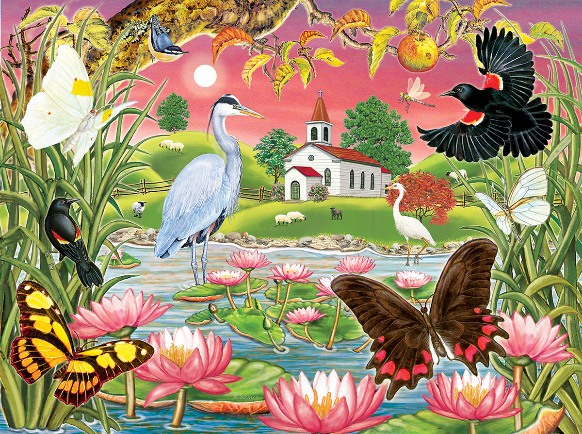 Heron Lake - 500 Piece Jigsaw Puzzle