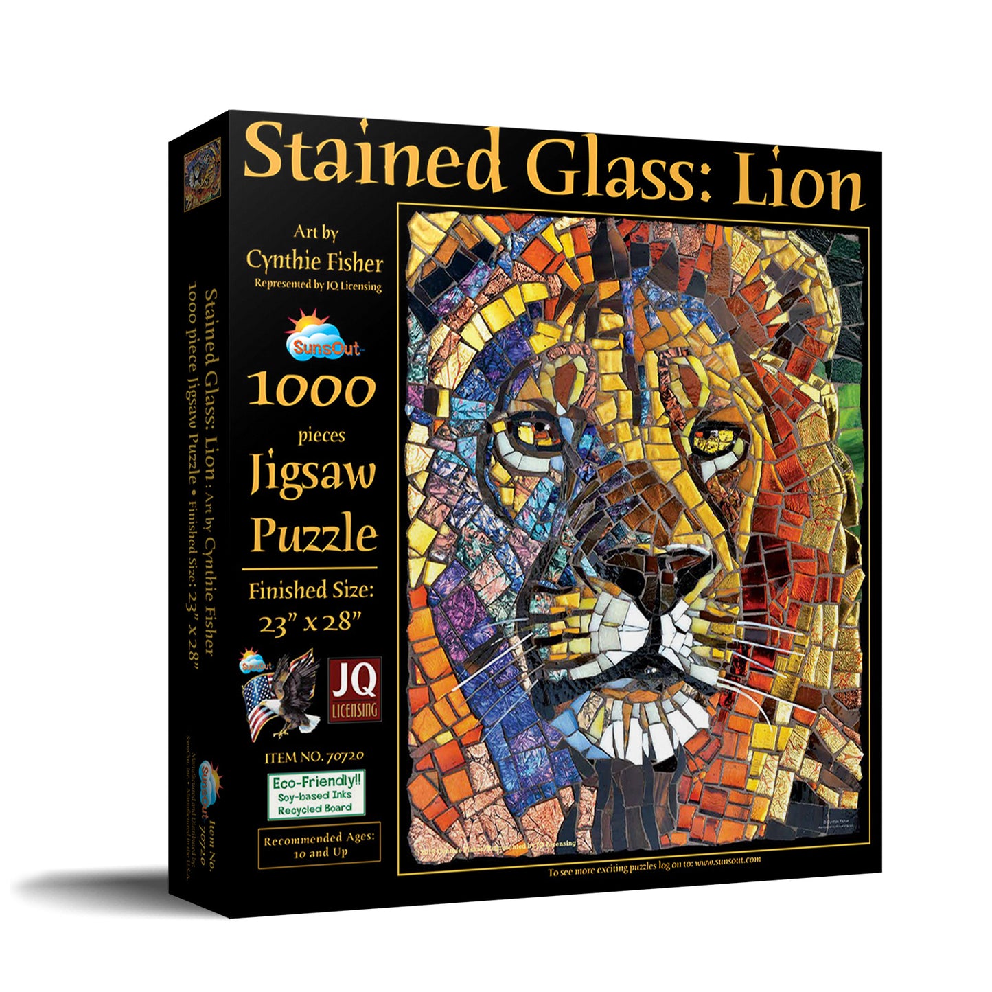 Stained Glass Lion - 1000 Piece Jigsaw Puzzle