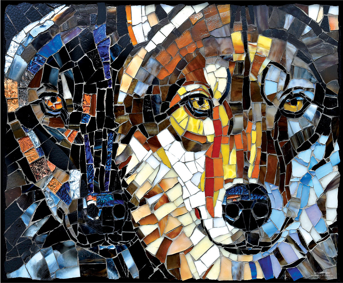 Stained Glass Wolves - 1000 Piece Jigsaw Puzzle