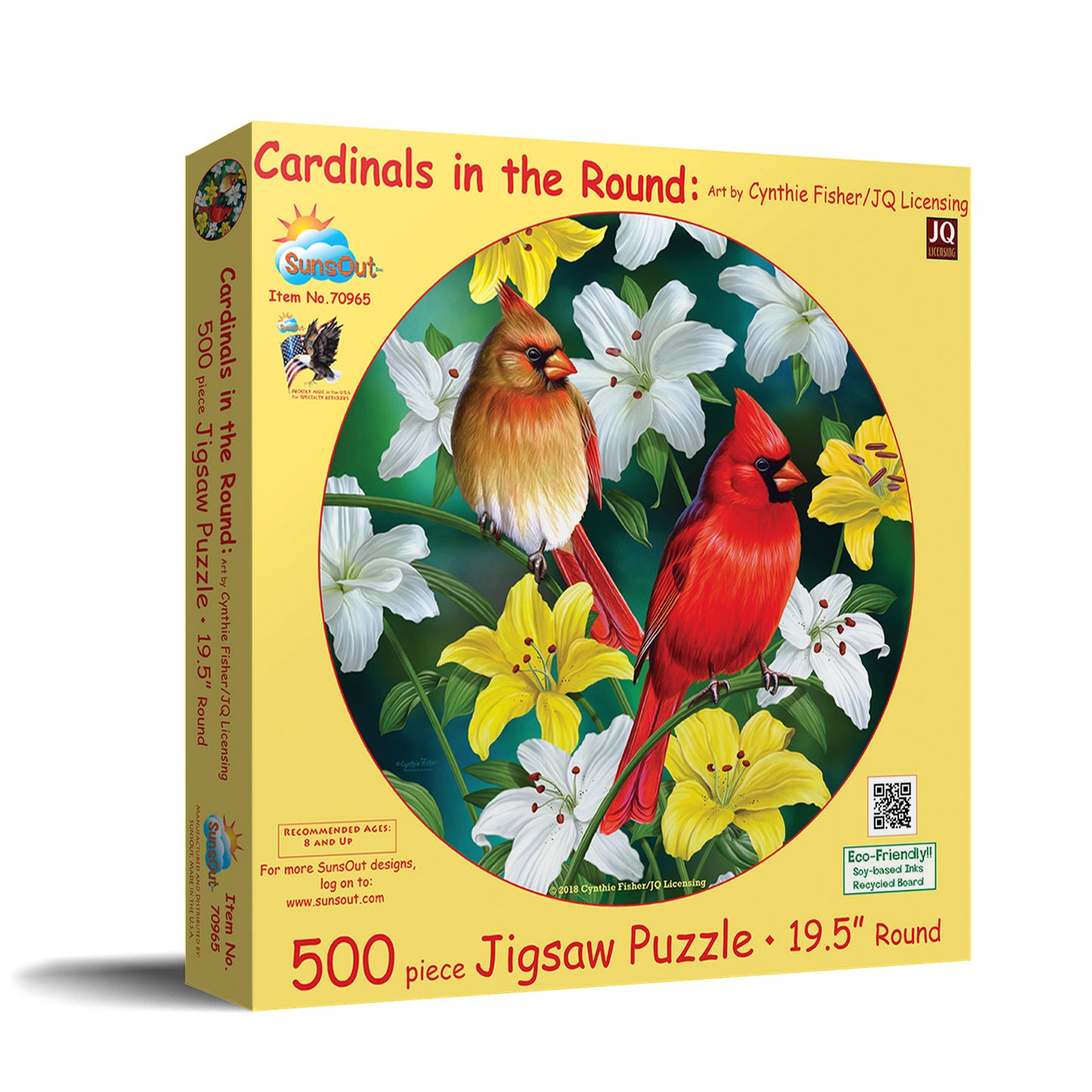 Cardinals in the Round - 500 Piece Jigsaw Puzzle