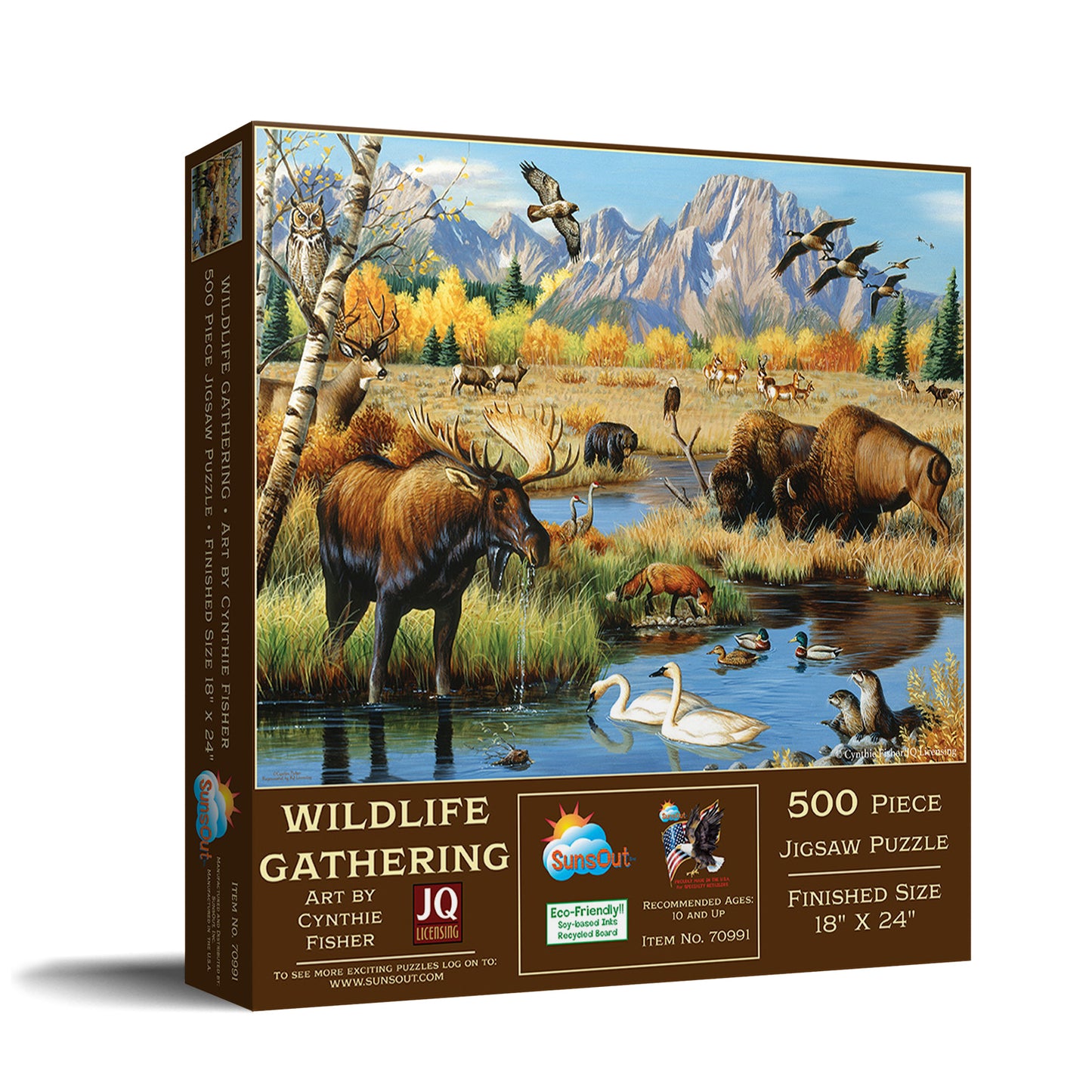 Wildlife Gathering - 500 Piece Jigsaw Puzzle