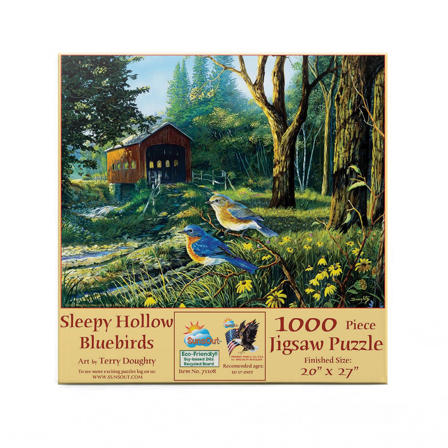 Sleepy Hollow Blue Birds - 1000 Piece Jigsaw Puzzle