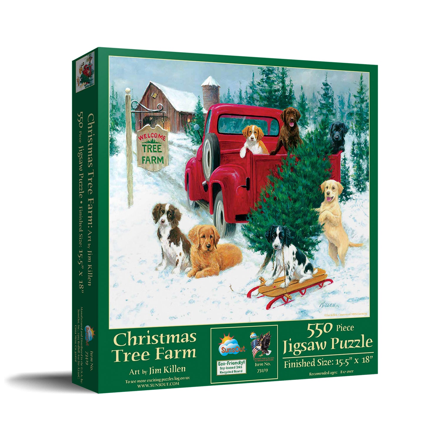 Christmas Tree Farm - 550 Piece Jigsaw Puzzle