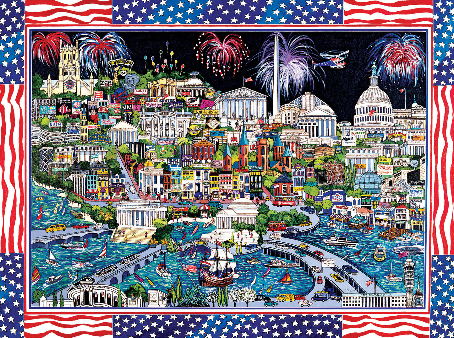 Fireworks over Washington DC - 1000 Piece Jigsaw Puzzle