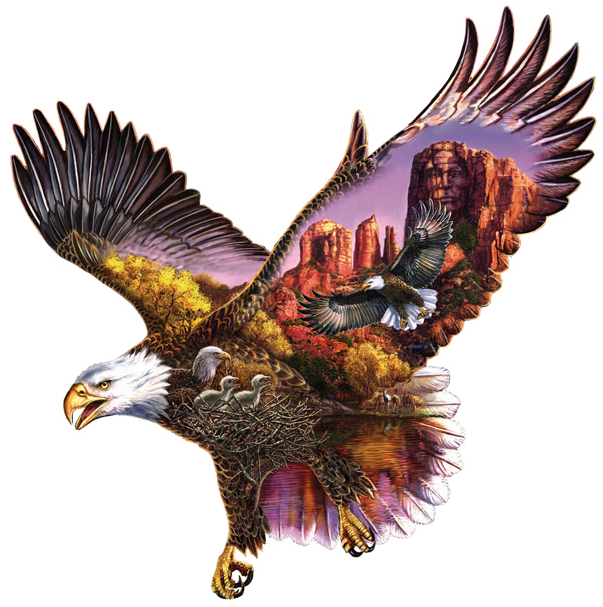 Ancient Guardian - Shaped 1000 Piece Jigsaw Puzzle