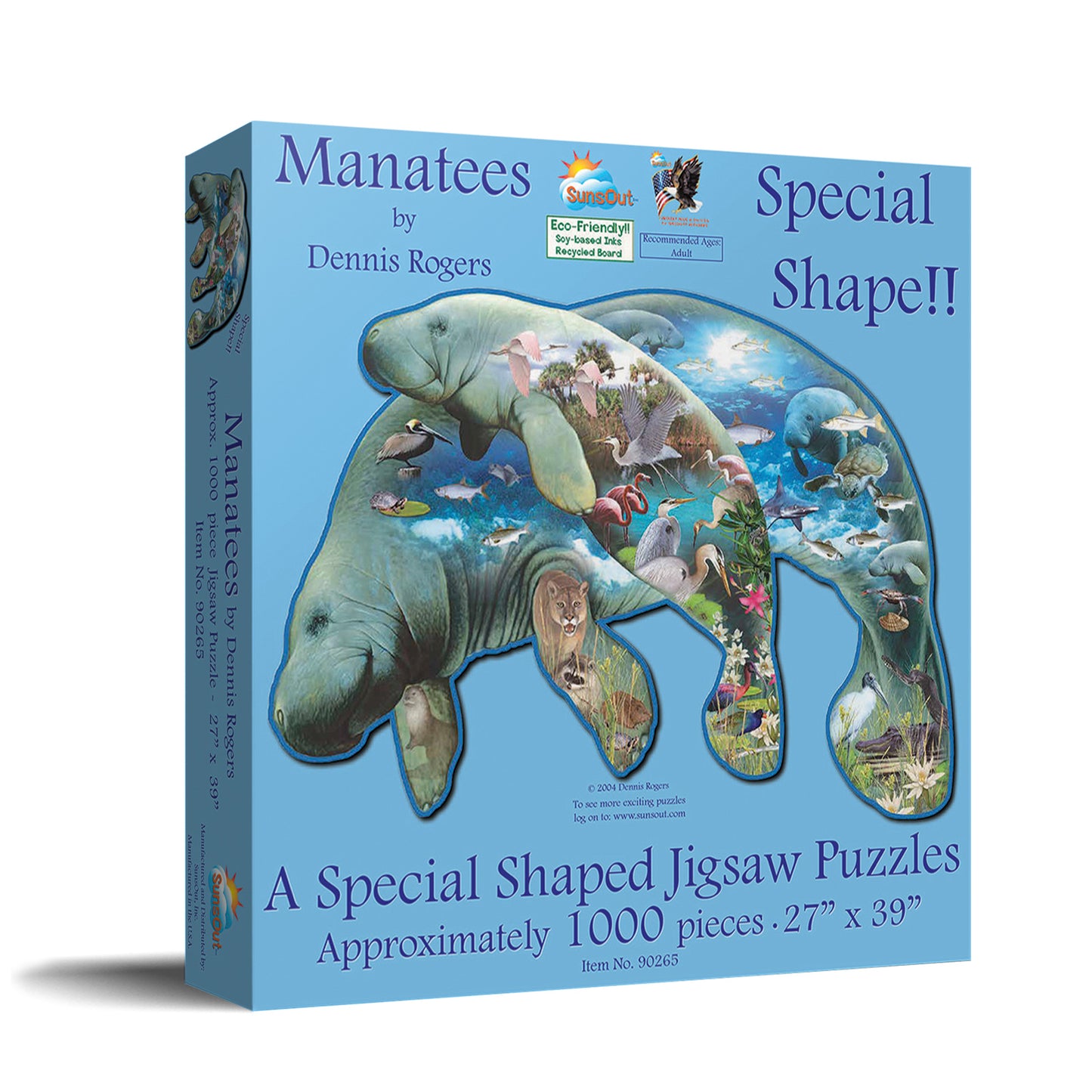 Manatees - Shaped 1000 Piece Jigsaw Puzzle