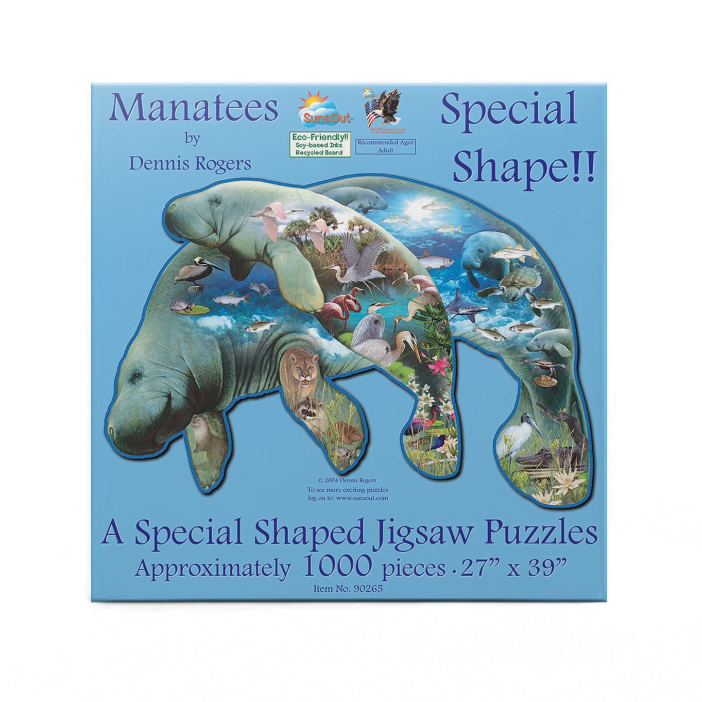 Manatees - Shaped 1000 Piece Jigsaw Puzzle