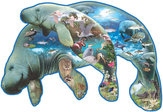 Manatees - Shaped 1000 Piece Jigsaw Puzzle