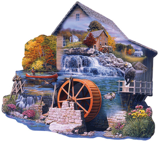 The Old Mill Stream - Shaped 1000 Piece Jigsaw Puzzle