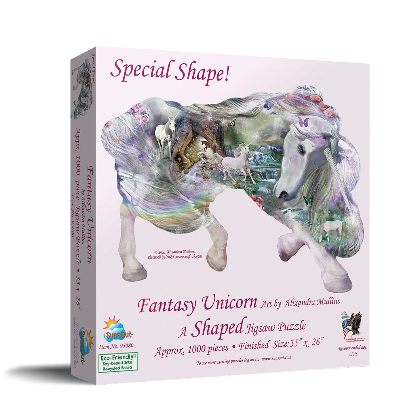 Fantasy Unicorn - Shaped 1000 Piece Jigsaw Puzzle