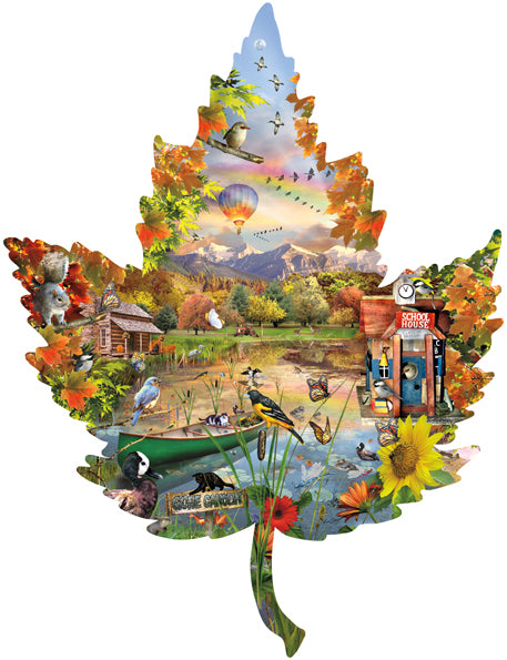 Autumn Shoreline - Shaped 1000 Piece Jigsaw Puzzle