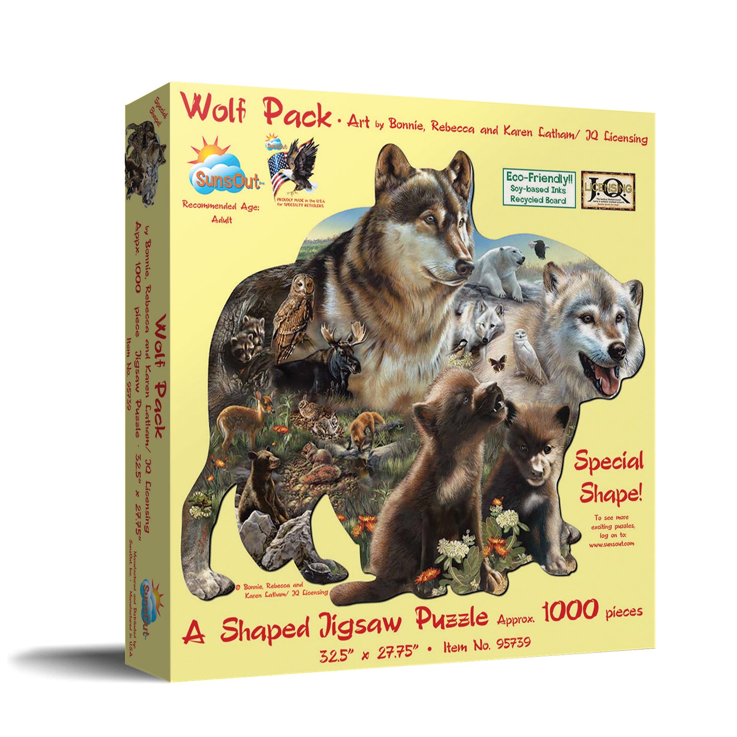 Wolf Pack - Shaped 1000 Piece Jigsaw Puzzle