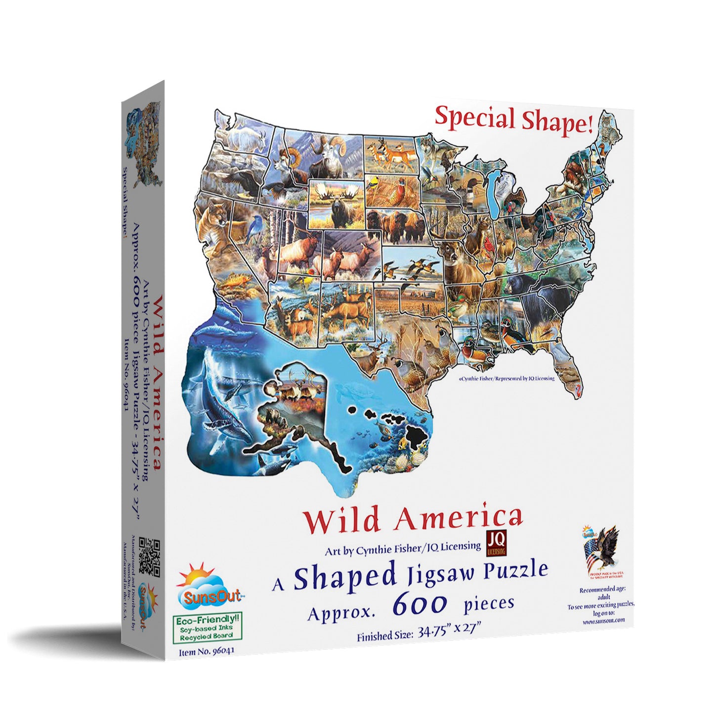 Wild America - Shaped 600 Piece Jigsaw Puzzle