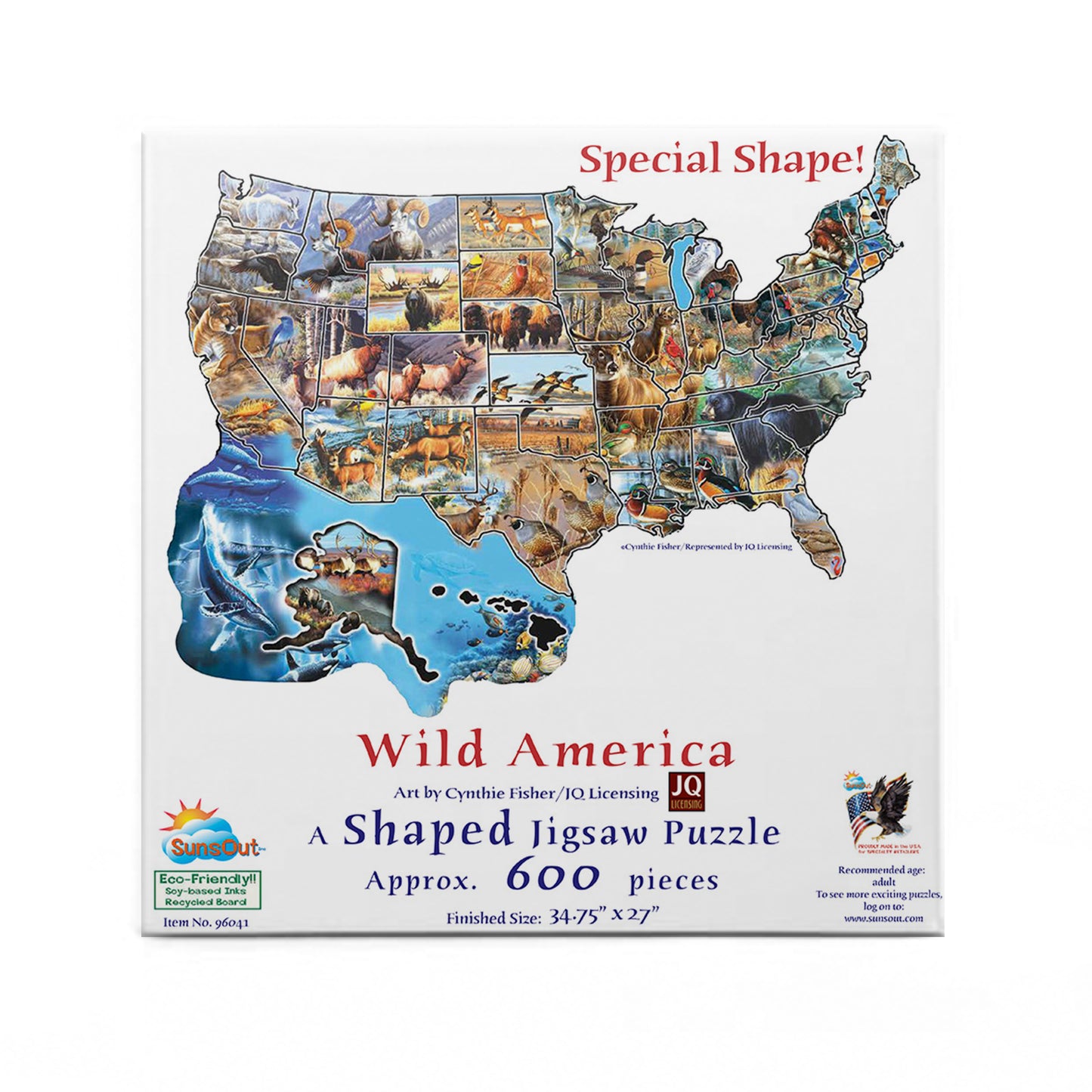 Wild America - Shaped 600 Piece Jigsaw Puzzle