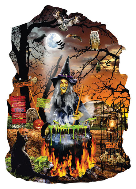 Witch's Brew - Shaped 1000 Piece Jigsaw Puzzle