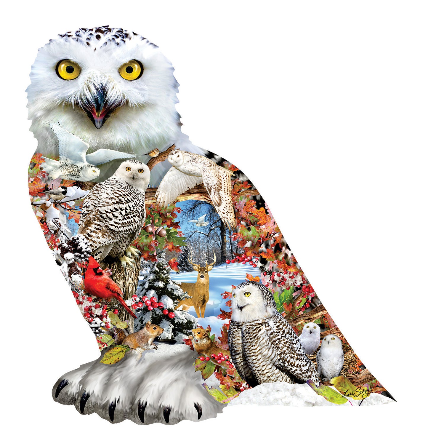 Snowy Owl - Shaped 650 Piece Jigsaw Puzzle