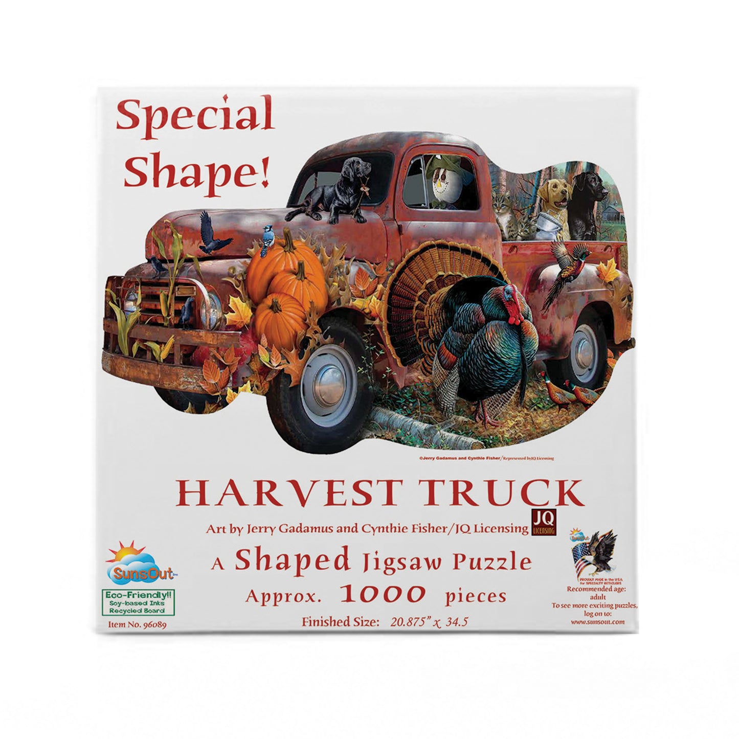 Harvest Truck - Shaped 1000 Piece Jigsaw Puzzle