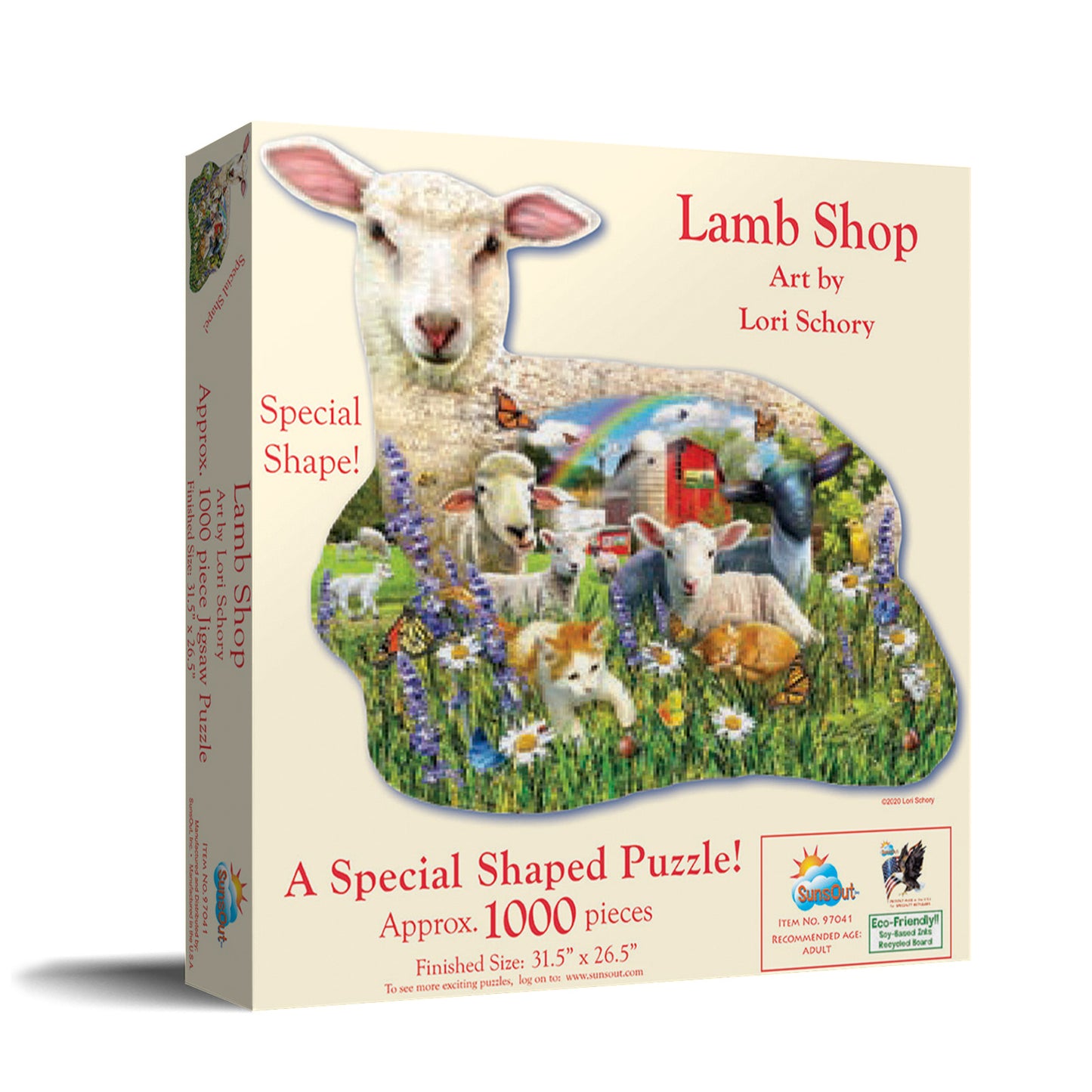 Lamb Shop - Shaped 1000 Piece Jigsaw Puzzle