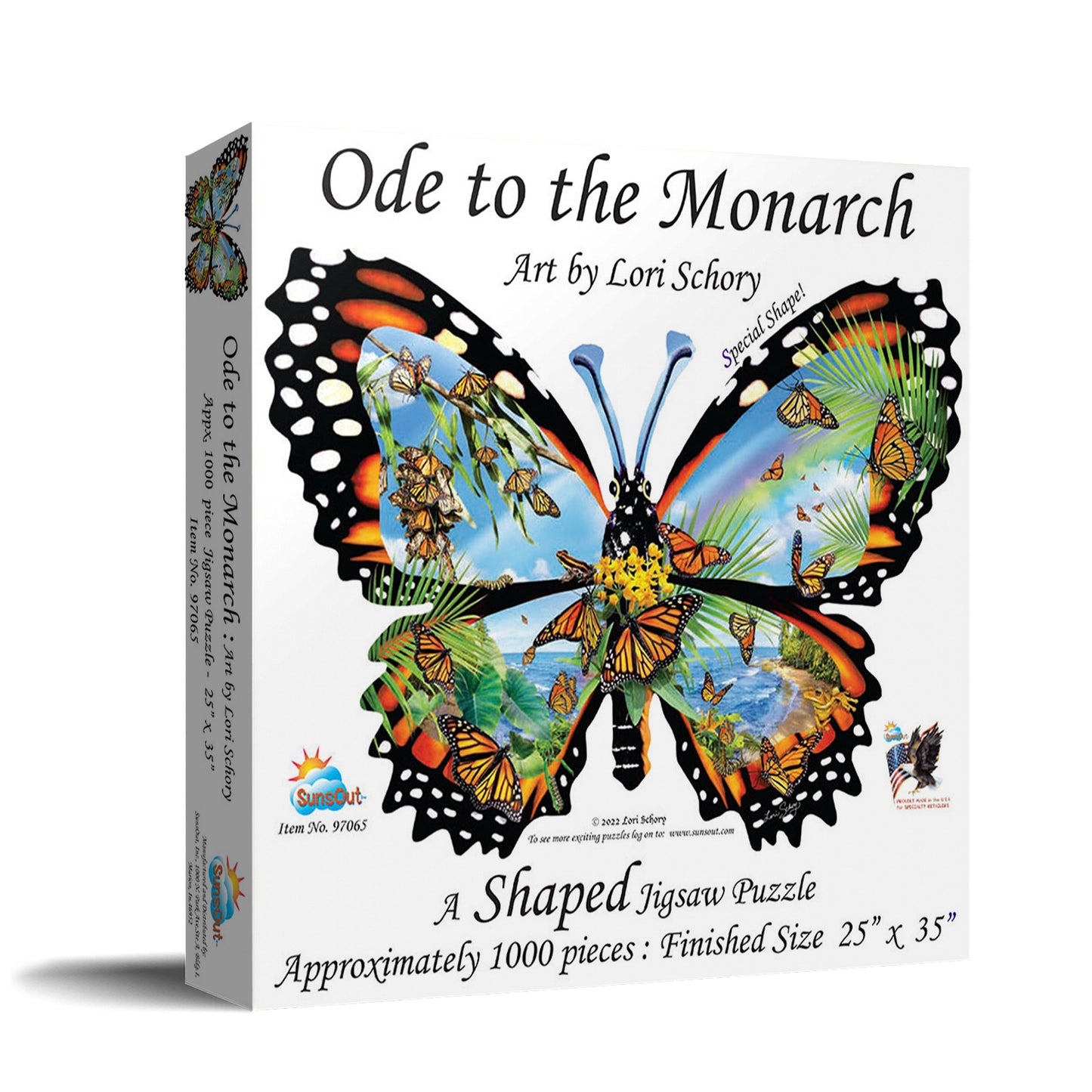 Ode to the Monarch - Shaped 1000 Piece Jigsaw Puzzle