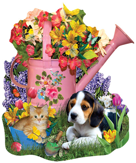 Spring Watering Can - Shaped 1000 Piece Jigsaw Puzzle