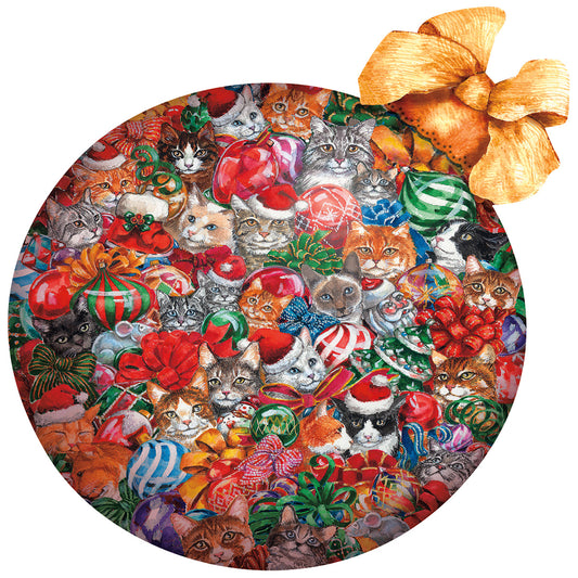Cat Christmas ornament - Shaped 750 Piece Jigsaw Puzzle