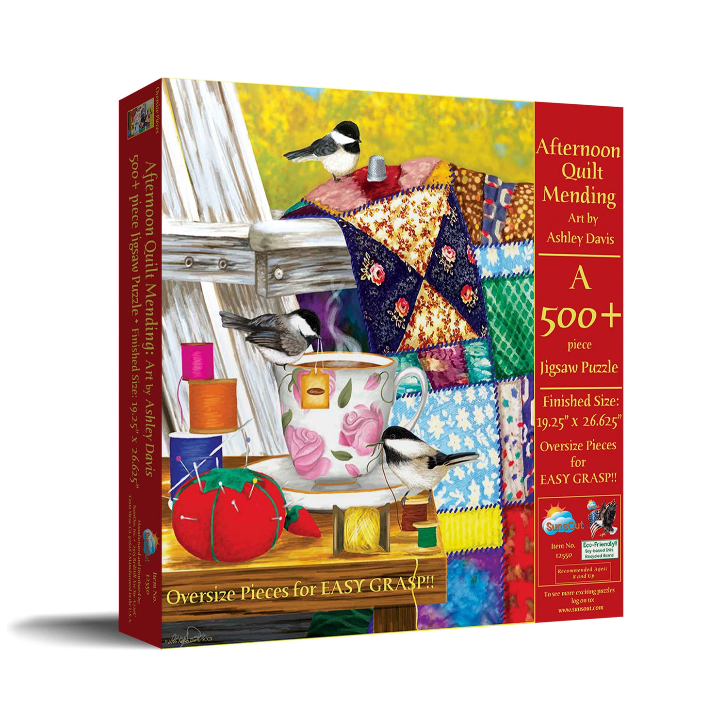 Afternoon Quilt Mending - 500 Large Piece Jigsaw Puzzle