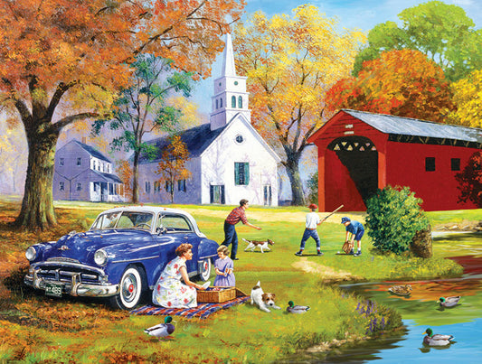 Family Time by the River - 300 Piece Jigsaw Puzzle
