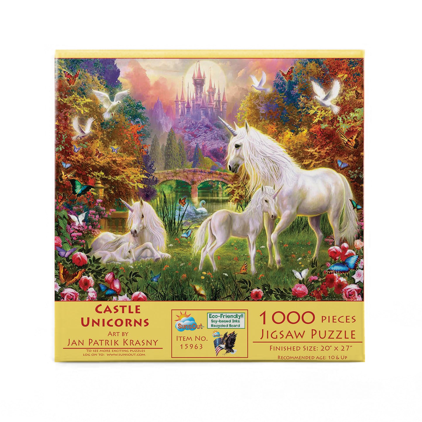 Castle Unicorns - 1000 Piece Jigsaw Puzzle