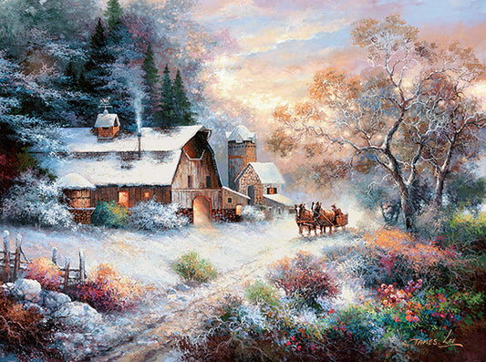 Snowy Evening Outing - 1000 Piece Jigsaw Puzzle