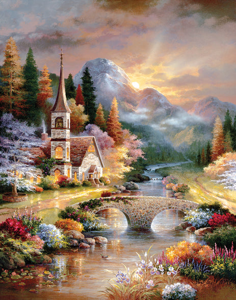 A Country Evening Service - 1000 Large Piece Jigsaw Puzzle