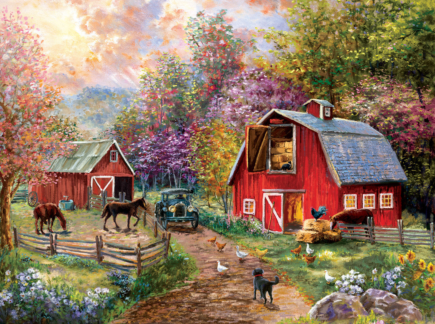 Barnyard Visit - 1000 Piece Jigsaw Puzzle