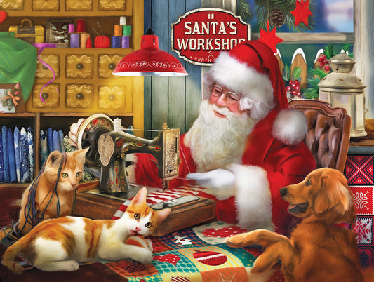 Santa's Quilting Workshop - 300 Piece Jigsaw Puzzle