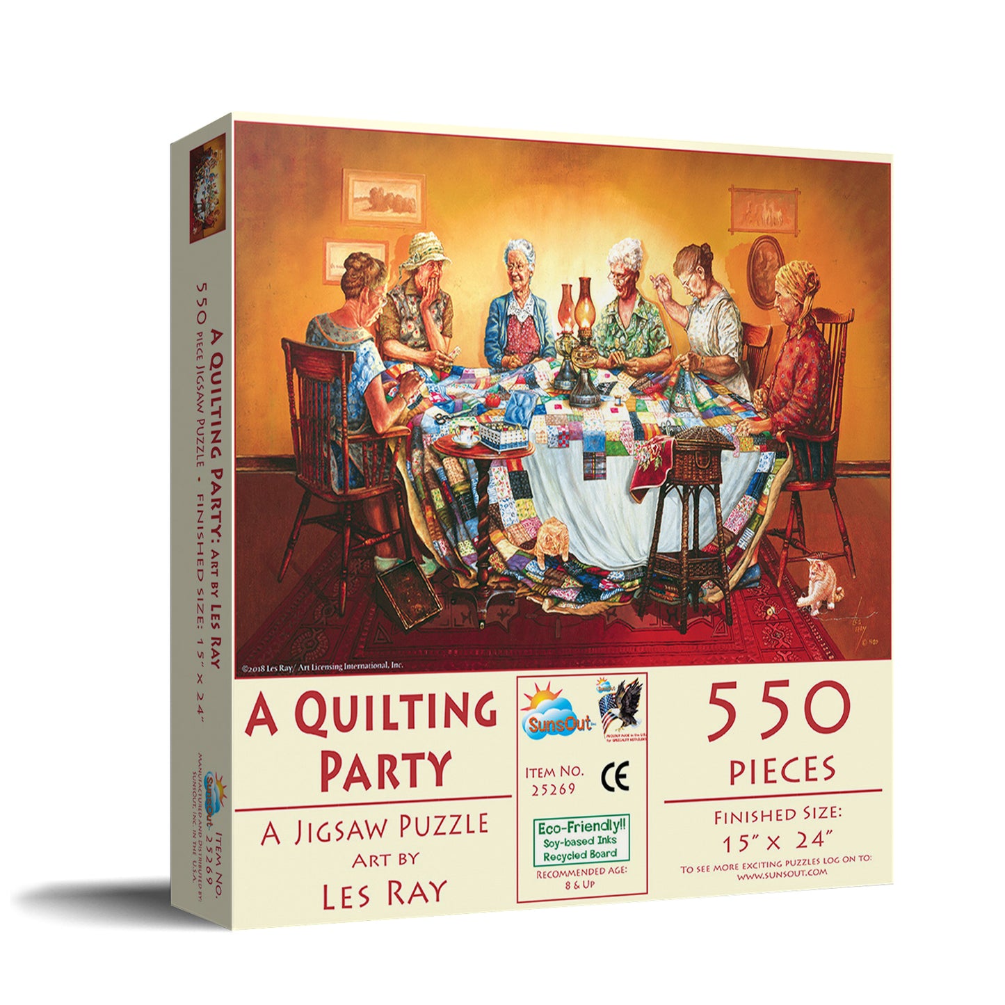 A Quilting Party - 550 Piece Jigsaw Puzzle