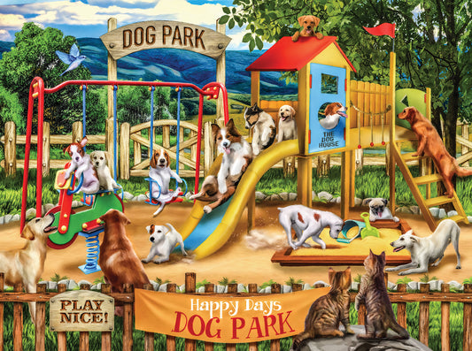 Happy Days Dog Park - 1000 Piece Jigsaw Puzzle