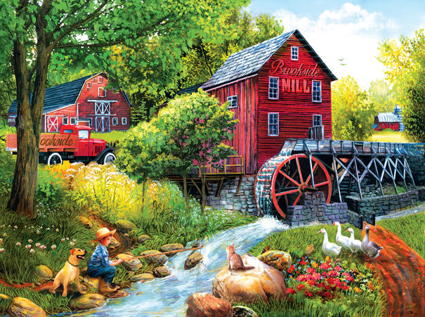 Playing Hookey at the Mill - 1000 Piece Jigsaw Puzzle