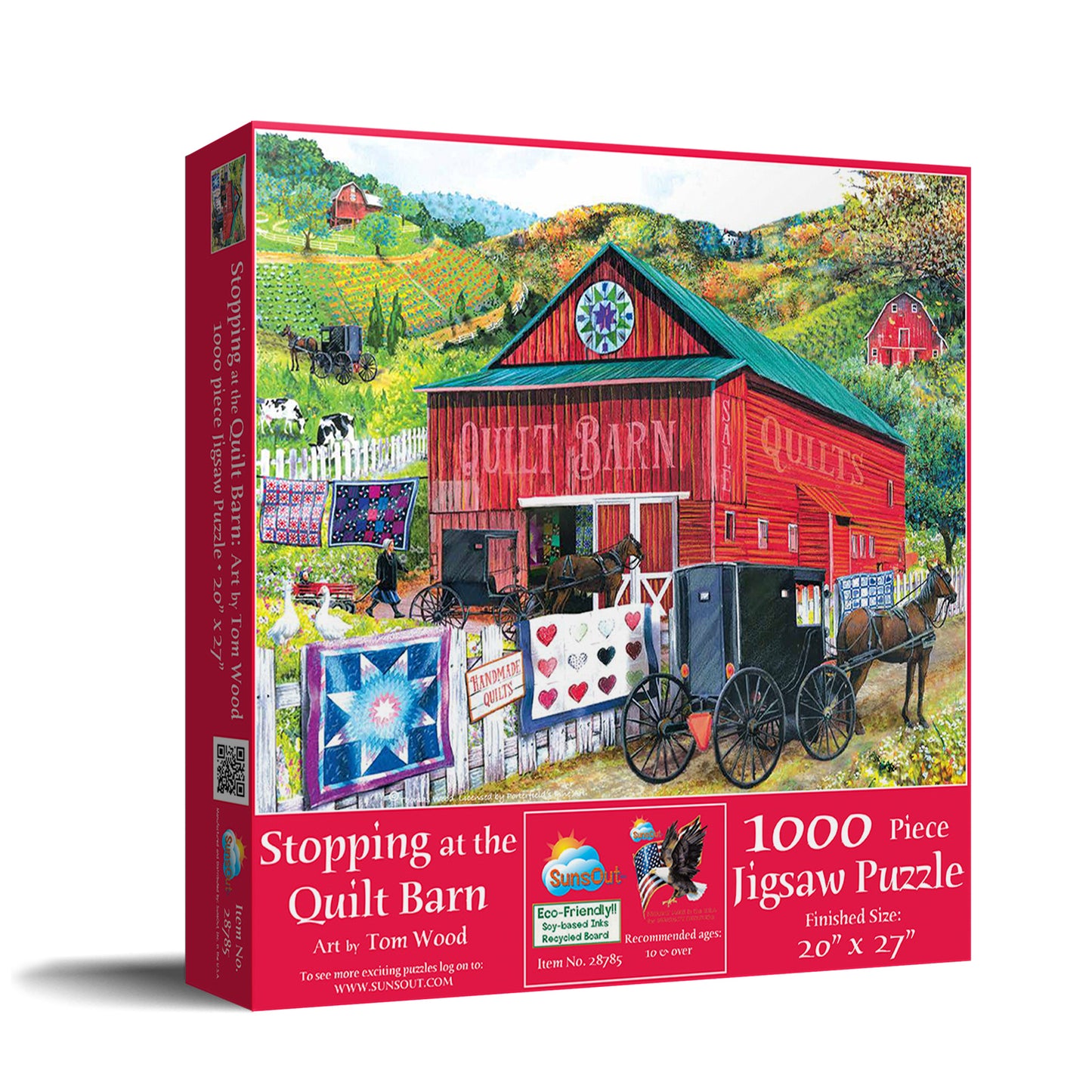 Stopping at the Quilt Barn - 1000 Piece Jigsaw Puzzle