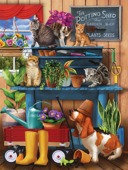 Trouble in the Potting Shed - 300 Piece Jigsaw Puzzle