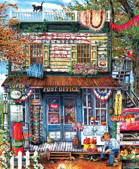 Hanging Out at the General Store - 1000 Piece Jigsaw Puzzle