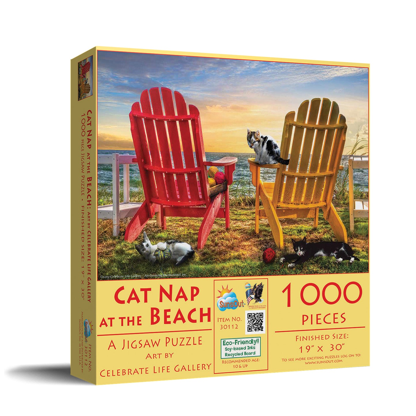 Cat Nap at the Beach - 1000 Piece Jigsaw Puzzle