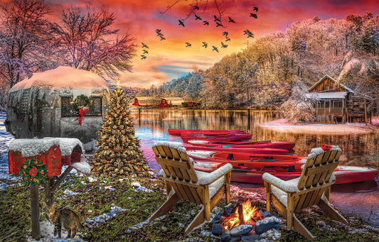 Christmas Eve Camping - 1000 Piece Jigsaw Puzzle