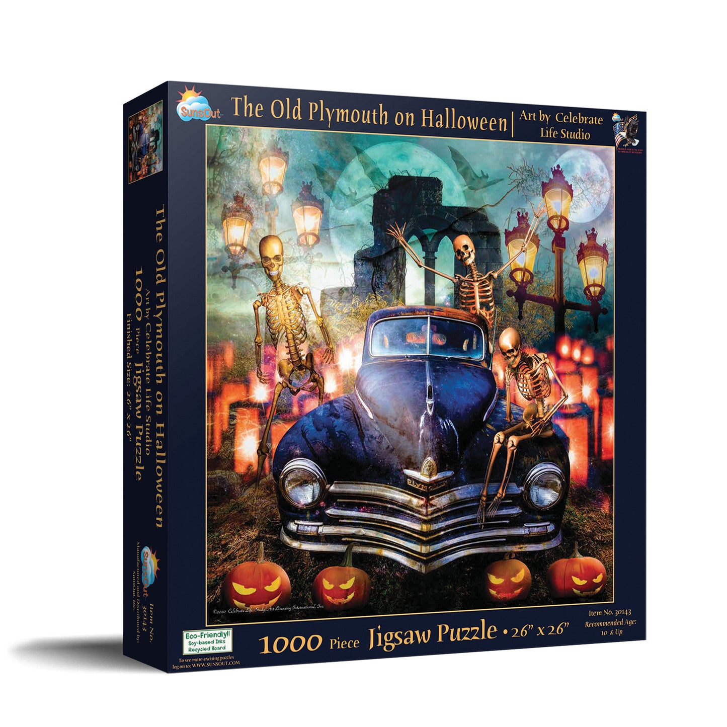 The Old Plymouth on Halloween - 1000 Piece Jigsaw Puzzle