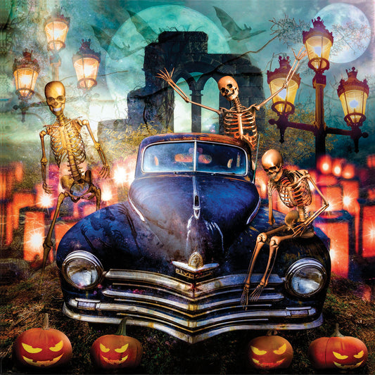 The Old Plymouth on Halloween - 1000 Piece Jigsaw Puzzle