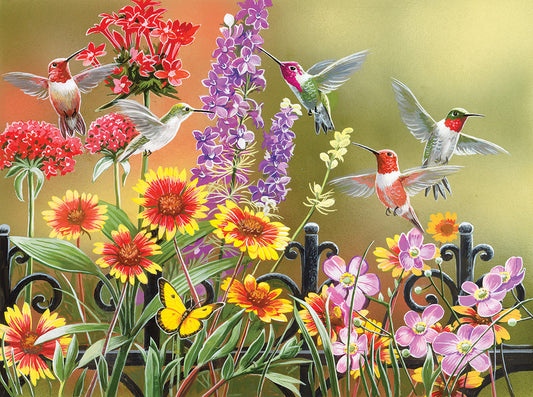 Hummingbirds at the Gate - 500 Piece Jigsaw Puzzle