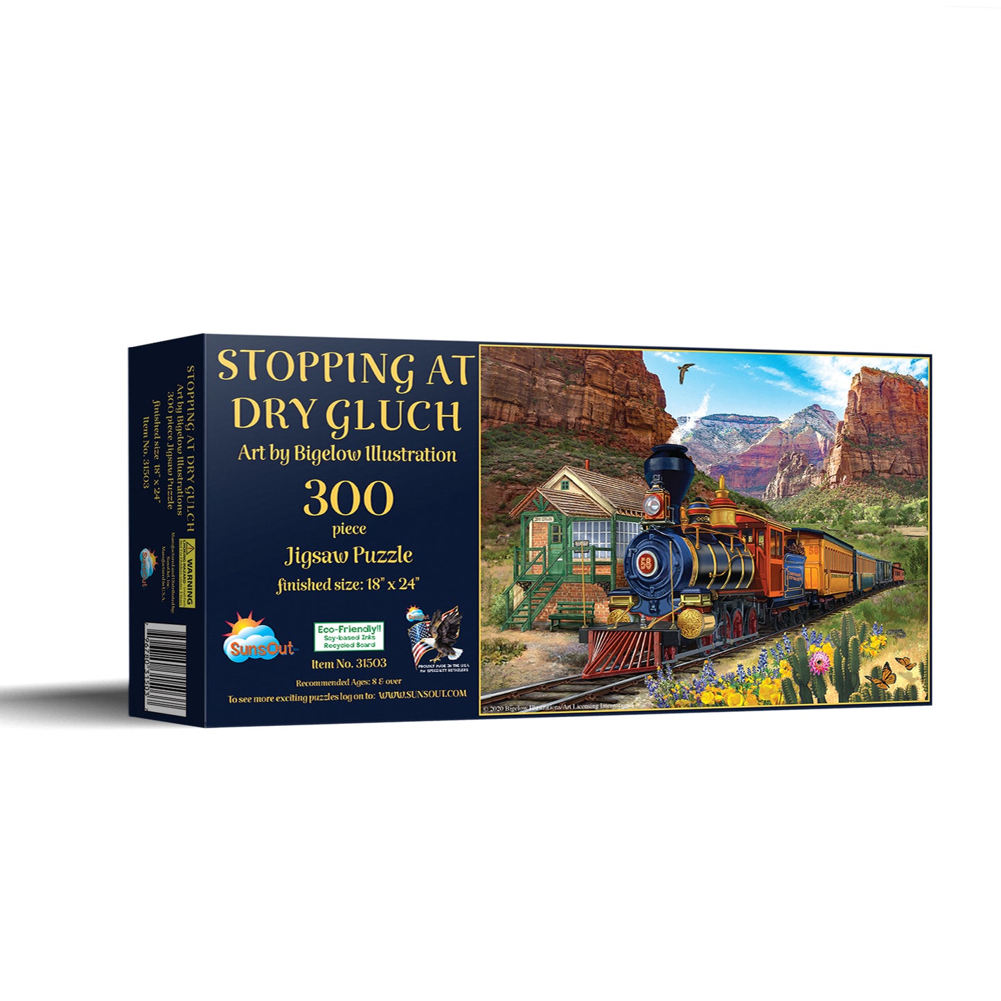 Stopping at Dry Gulch - 300 Piece Jigsaw Puzzle